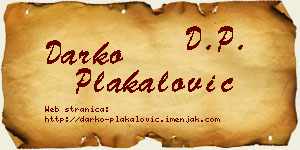 Darko Plakalović vizit kartica